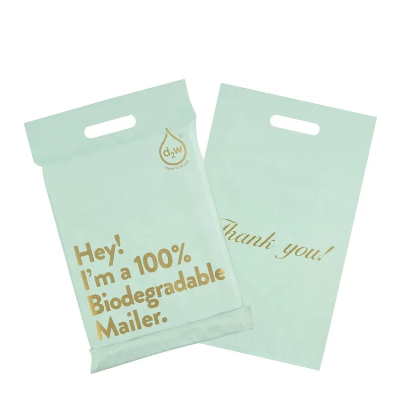 Custom Handle Mailing Bag 100% Biodegradable Bag Packaging Custom 100%-recycled Mailing Bags