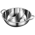 Double-Flavor Hot Pot Induction Multi-User Hotpot Stainless Steel Shabu Shabu Pots with Lid