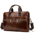New Vintage Men Laptop Bag Briefcase Waterproof Real Leather Briefcase for Men Business Travel Messenger Handbag