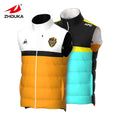 Men's Reversible Winter Soccer Jacket Vests Free Custom Design with Logo Thicken Padded Windproof Training Vest Coat