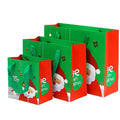 Custom Size Delicate Christmas Theme Decorative Gift Cardboard Paper Bags Made From Recycled Materials for Supermarket Promotion