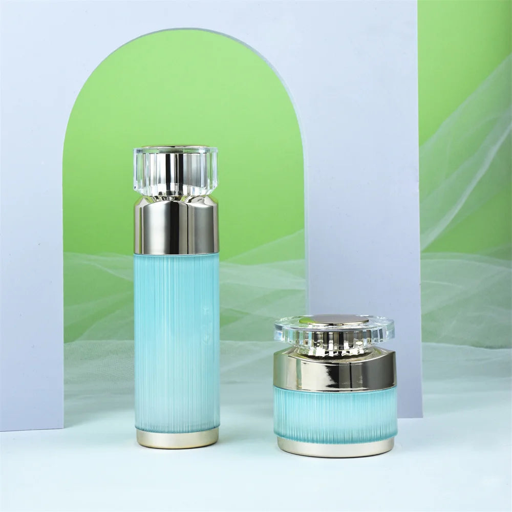 Liquid Foundation Bottle Face Cream Jar 30g 50g Plastic Cosmetic Bottle Set Round Shape Acrylic 20ml 30ml 80ml Screen Printing