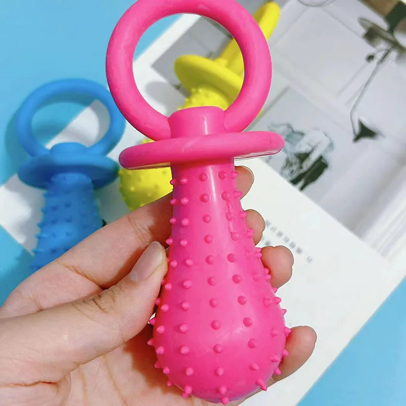 Spiked TPR Large Bone Pet Toy Rubber Dog Toy Cat Chew Toy for Grinding and Chewing