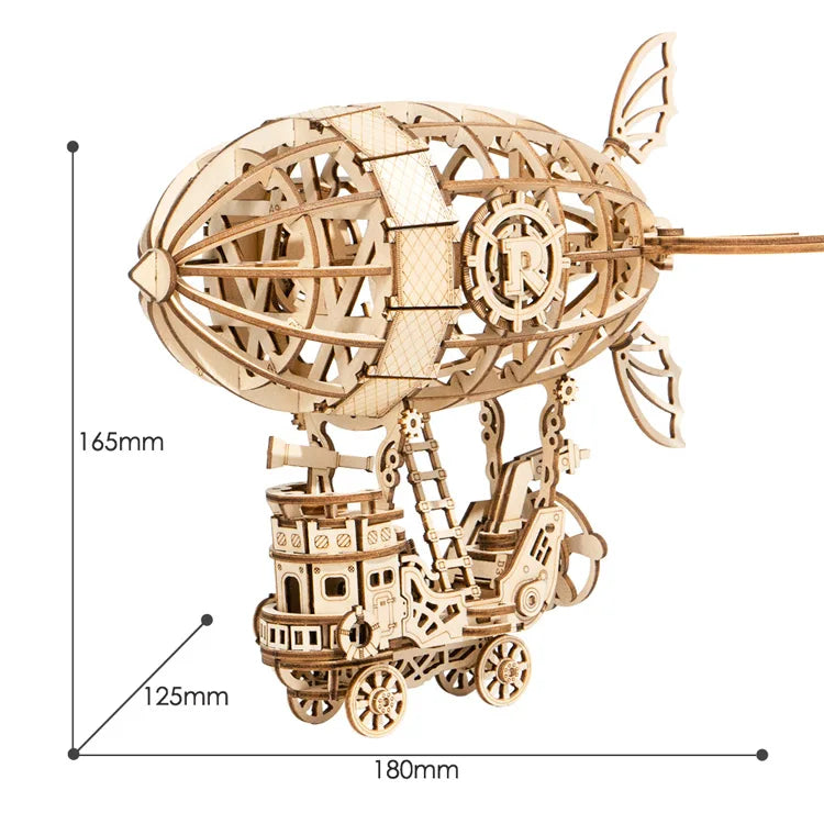 Robotime Rolife DIY Wood Crafts TG407 Airship Model Kit 3D Wooden Puzzles for Dropshipping
