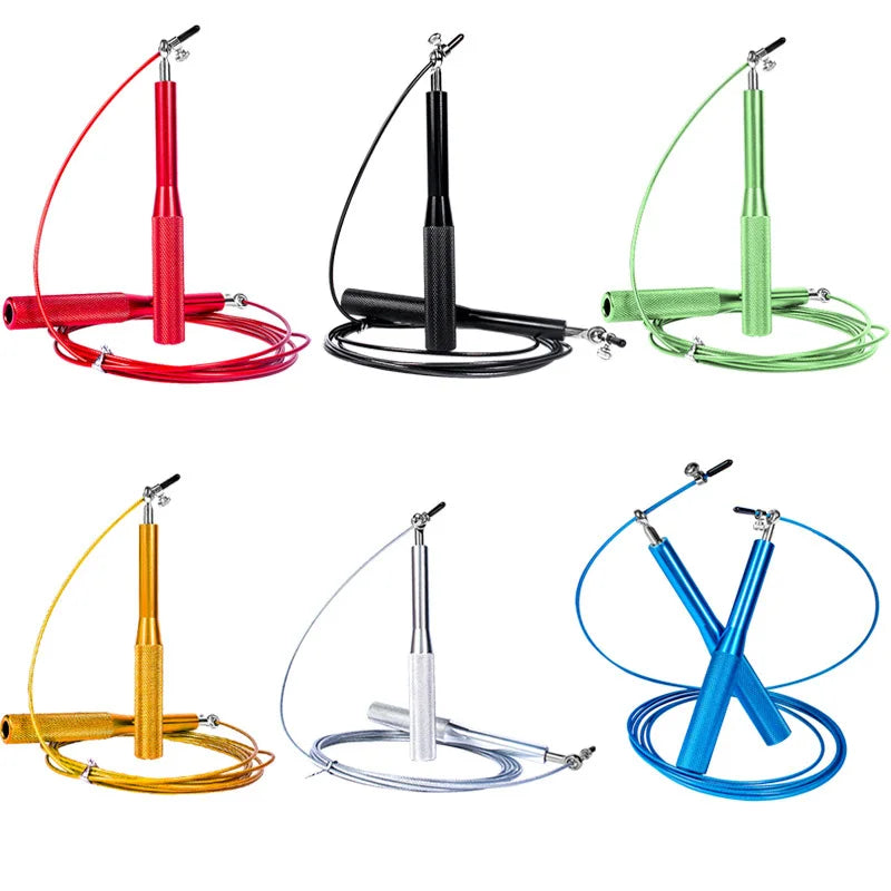 Universal Long Nonslip Metal Threaded Handle Adult Young Man Girl Fitness Equipment tangle Free High Speed Bearing Skipping Rope