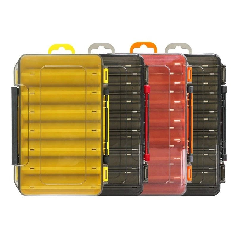 NEW 19.5cm*11cm*3.5cm Clear Double Sided Transparent Tackle Accessories Storage Lures Fishing Tackle Box Set