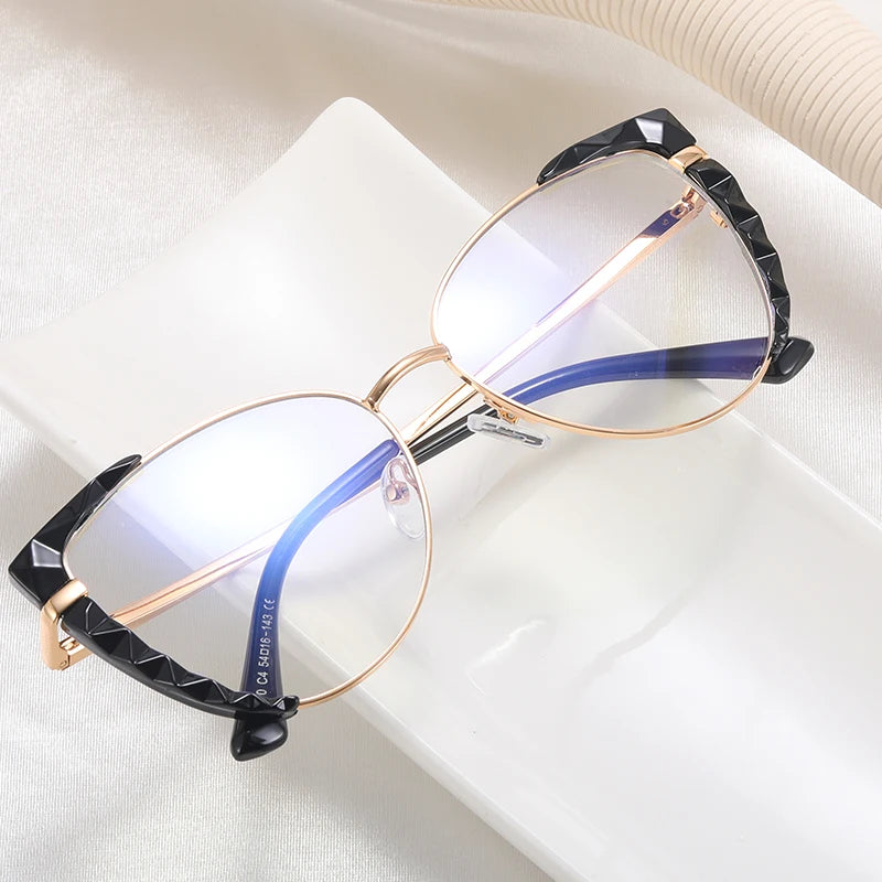 MS 91510 Luxury Designer Cat Eye Eyeglasses Frames Anti-Blue Light Optical Glasses Eyewear Stock Frames MegaBDM