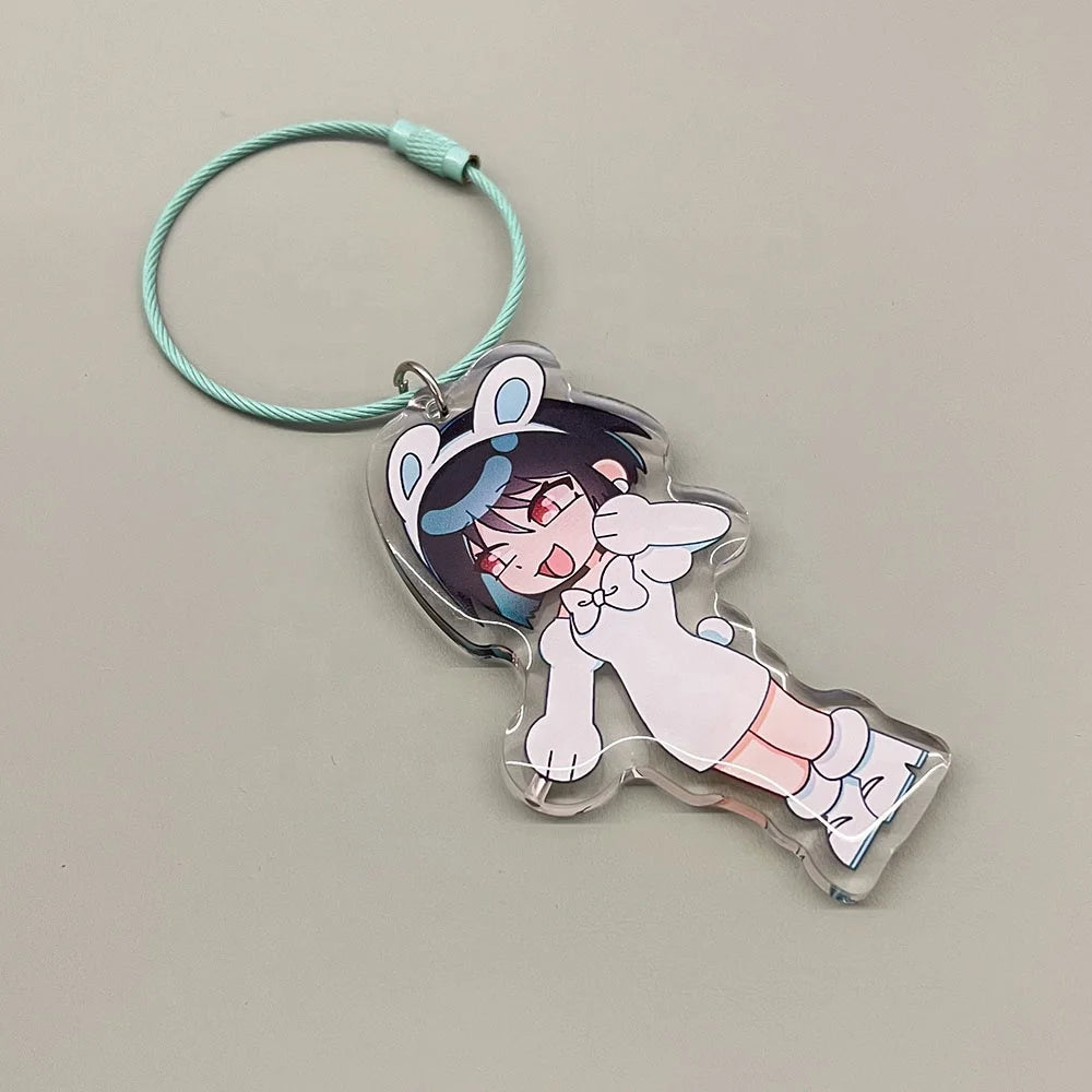 Custom Acrylic Charm Plastic Anime Cartoon with Spacial Accessory