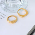 Vintage Women Stainless Steel Jewelry Thick Chunky Dome Ring Summer Jewelry Wholesale Gold Chunky Rings for Women Girls