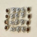 Silver Scapular Rosary Center With Jesus and Blessed Virgin Mary Centerpiece