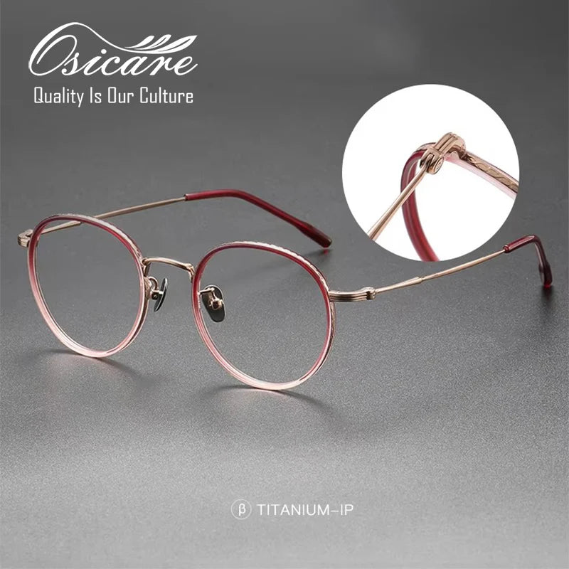 High End Quality Vintage Oversized Eyeglasses Men Academy Classy Kacamata Eye Glasses Pure Titanium Optical Frames for Women