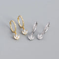 Wholesale Crystal Flower Leafage Earrings S925 Sterling Silver Horse Eyes Pendant Earrings for Women