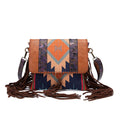 New Bohemian Ethnic Geometric Pattern Cotton Canvas Linen Tassel Shoulder Crossbody Bag for Ladies Retro Carry Fringe Purse
