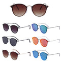 Trendy Wholesale Fashionable Designer Vintage Retro Classic Round Rimless Metal Sunglasses for Women Men