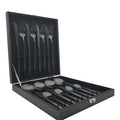 Hongda 304 Matte Full Black 10% D038 High End Quality 16 Pcs Stainless Steel Cutlery Set Unique Flatware for Parties Metal