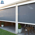 Outdoor Window Blinds Motorized Windproof  Zip Screen Curtain Shade