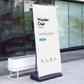 Windproof Outdoor Water Filled Base Banner Stand 80*180 cm for Sidewalk Outdoor Advertising USA