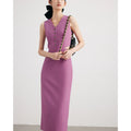 Boutique Wholesale 2025 Summer New Fashion Style Elegant V-neck Sleeveless Vest Women's Dress