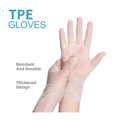 Disposable Transparent PE Plastic and TPE Hybrid Gloves for Household Use Cost-effective Stretch Polyethylene Product