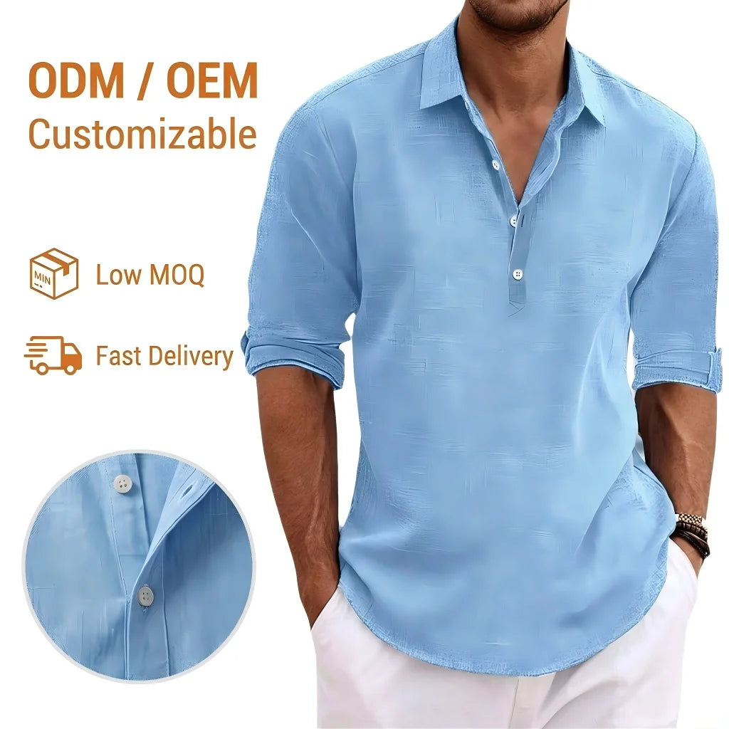 Men's Polyester Plus-Size Breathable Knitted Polo Shirt Solid Short Sleeve Casual Design Belt Sustainable Plain Style EDM OEM