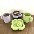 Drop Shipping Nordic Cloud Ceramic Cup and Saucer Mug Cup Fat Plate Sugar Gourd Handle Coffee Water Mug Milk Tea Coffee Mug