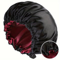 Custom Logo Designer Women Sleep Cap Adjustable Double-Layer Reversible Imitated Silk Satin Hair Bonnets with Elastic Strap
