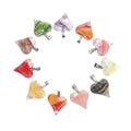 Different Shapes Glass Pendants Heart/Star/Moon/Water Drop/Slub Colored Glaze Charm Pendant for DIY Jewelry Making Accessories