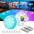 Hot Sale LED Submersible Lights 16 Colors RGB Swimming Pool Lights LED Underwater Fountain Lights With Remote Control