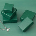 Green Earring Necklace Jewellery Ring Packaging Jewelry Box Gift Boxes with Lid
