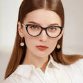 2025 Cat Eye Blue Light Blocking UV400 TR90 Women's Decorative Eyewear Both Use for Sunglasses & Computer Glasses