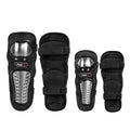 Motorcycle Knee Pads Adults Alloy Steel Knee Shin Guard Pads Elbow Pads With Adjustable Straps Velcro