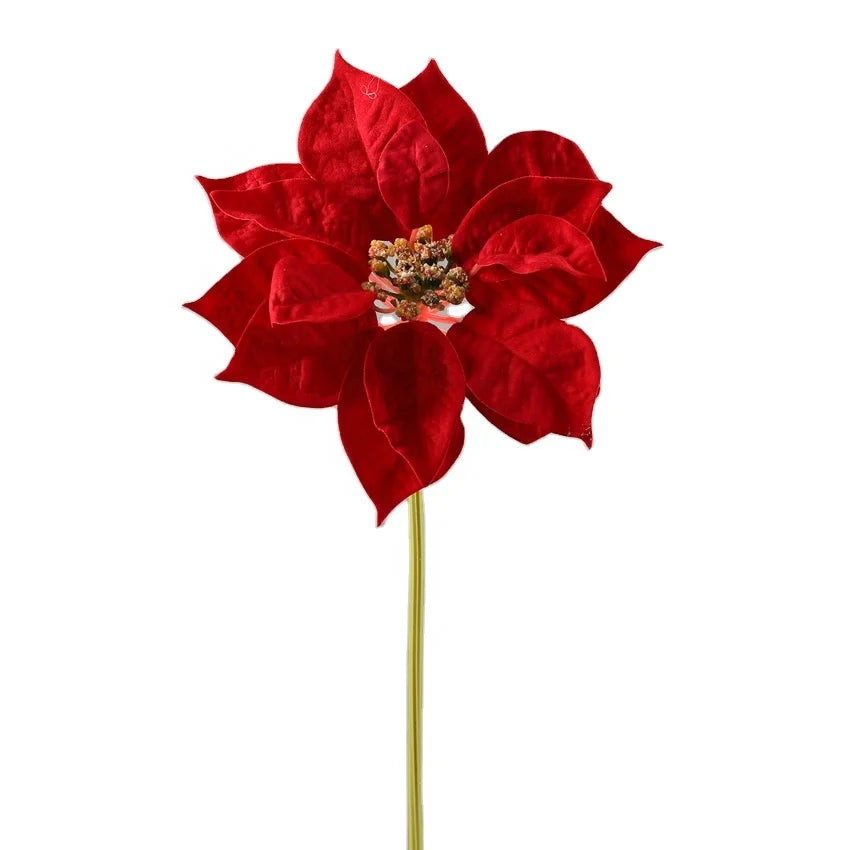 Wholesale Christmas Flower Artificial Poinsettia Flowers for Christmas  Decor