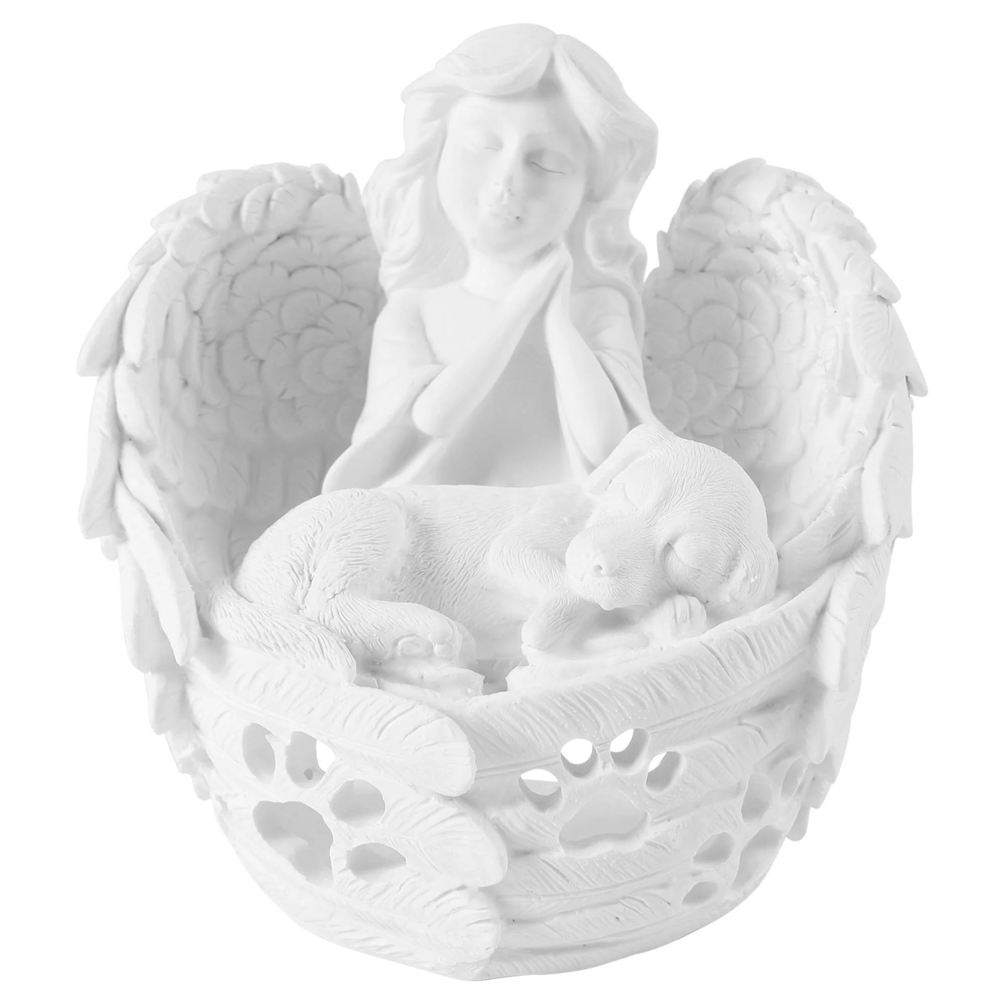 Illuminated Angel Statue Roses Resin Garden Sculpture Fairy Figurine Outdoor Decor Hand-painted Model Character Ornaments Gifts