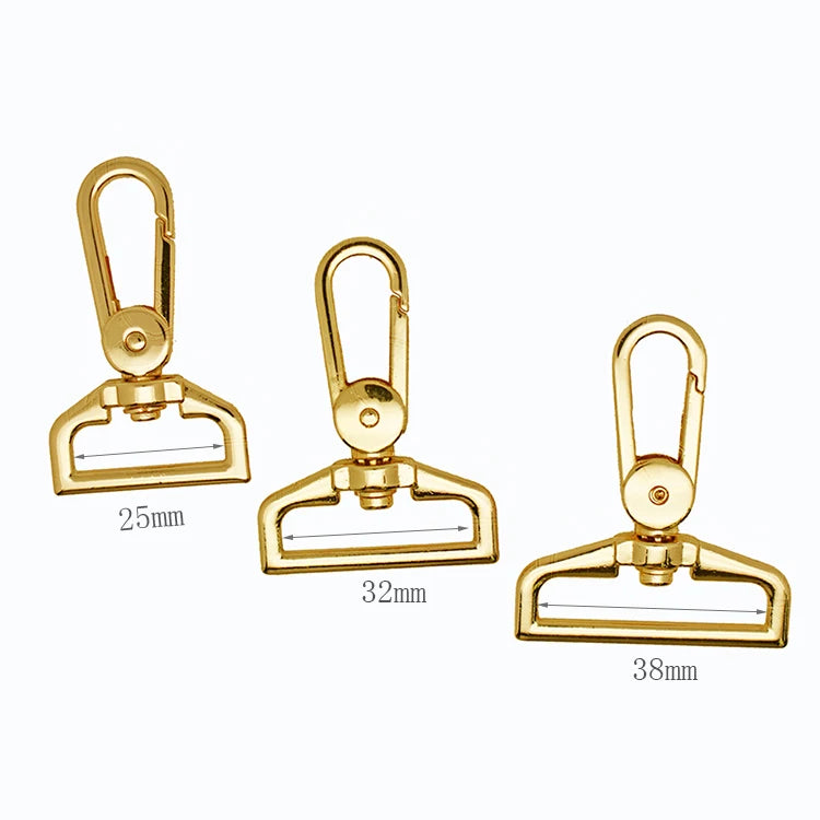 TANAI D Ring Swivel Lobster Claw Clasp Push Gate Snap Hooks Trigger Clips for Dog Collars