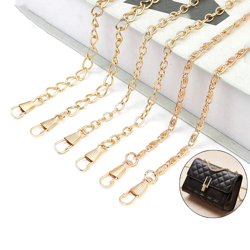 Metal Chain Shoulder Strap Metal Bag Chain Accessories Round Snake Bone Chain Hardware Accessories