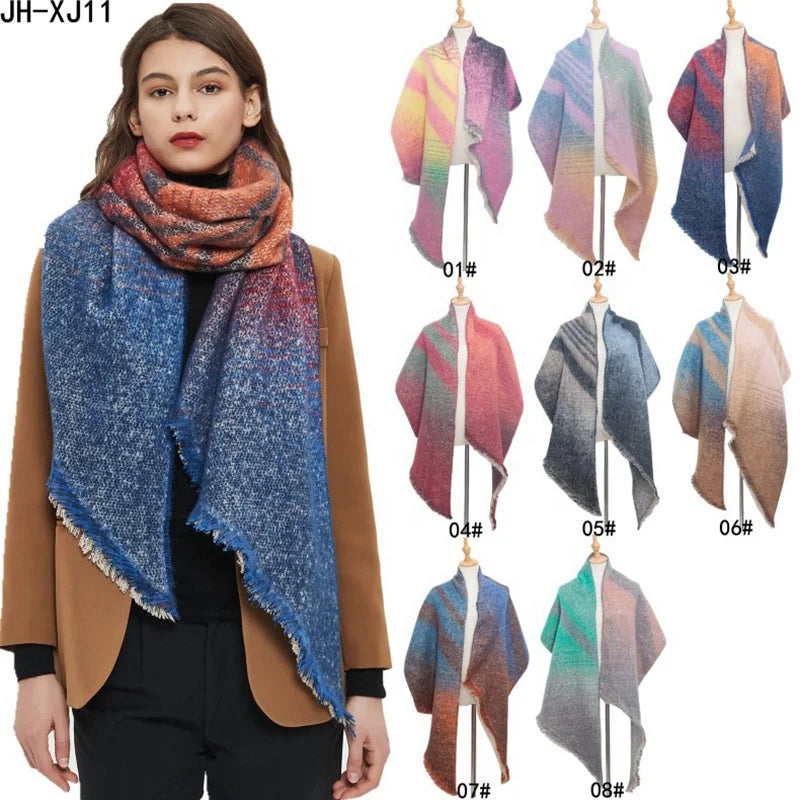 Landfond Accessory Large Pashmina Shawls for Women Extra Long Soft Cashmere Feel Throw Womens Fall Scarfs Shawls