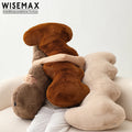 WISEMAX FURNITURE Minimalist Home Furniture Long Soft Bed Cushion Wave Shape Brown Fabric Pillow for Living Room