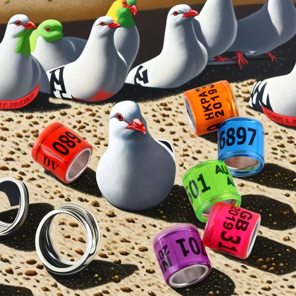 Duoduoduo Customised Pigeon Ring Plastic Aluminium Bird Identifier Tracking Feature 8mm Inner Diameter Multiple Colors for Pets