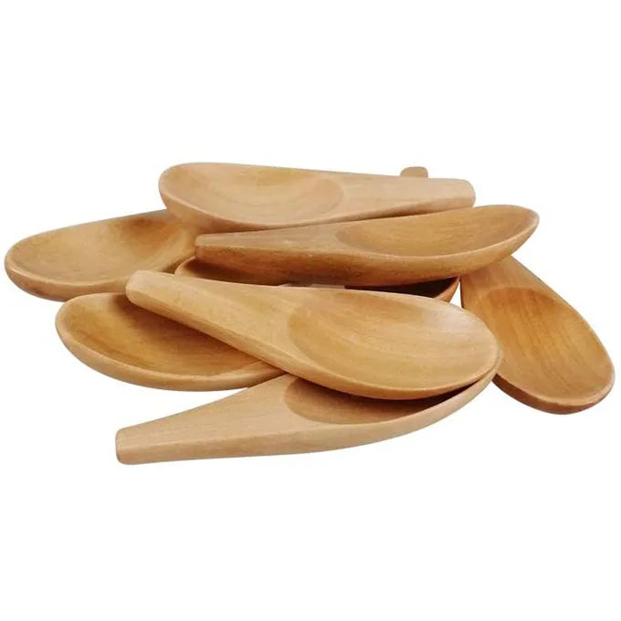 Cheap Bulk Sale Coffee Bean Candy Milk Powder Mini Small Spoon Wood Tea Scoop With Short Handle MegaBDM