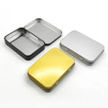 200ml Gold Rectangular Metal Box with Hinged Lid Custom logo Small Metal Packing Hinges Tin Jar Boxes for Gift