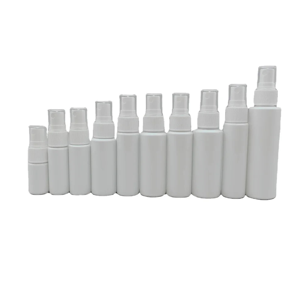 5ml 10ml 15ml 20ml 30ml 40ml 50ml 60ml 80ml 100ml PET White Empty Flat Plastic Spray Bottle