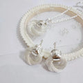 Fashion Best Selling Fine Chains Necklaces Silver Hollow Hemp Wreath Double Piece Direct Factory Supply Cheap Jewelry Set