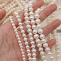 Cheap Near Round Potato 100% Real Freshwater Pearl Bead Necklace Strand for Diy Jewelry Making Bracelet Earrings