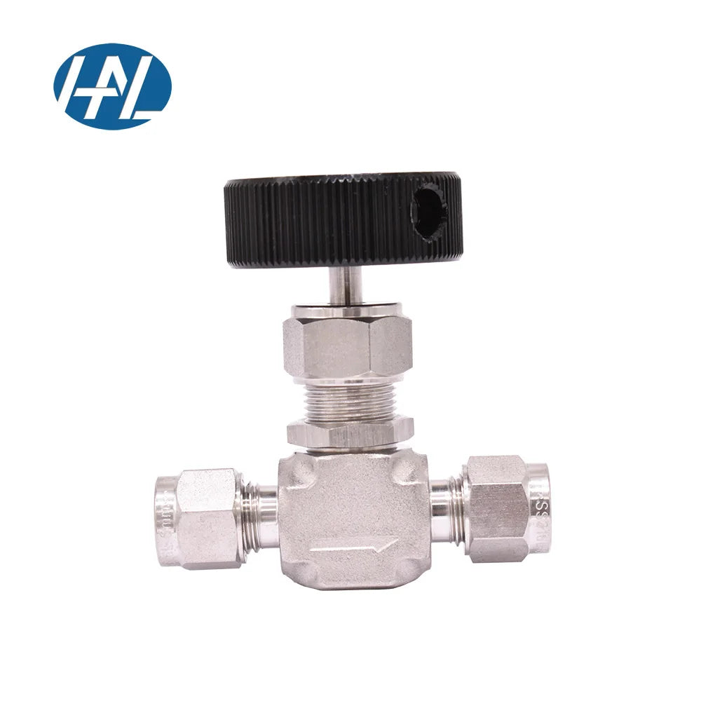 Two Ferrules Manual Needle Valve with Integral Bonnet Gas Media Swagelok Regulating Stem Replacement