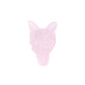 Animal Figurine Rose Quartz Natural Stone Carved Wolf Heads Pendant Ornament Necklace Accessories