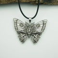 Custom Gothic Witchy Wicca Skull and Butterfly Pendant Necklace