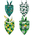St. Patrick's Day Reversible Triangle Bibs Scarf Accessories Lucky Shamrock Cats Pets Animals Dog Bandana