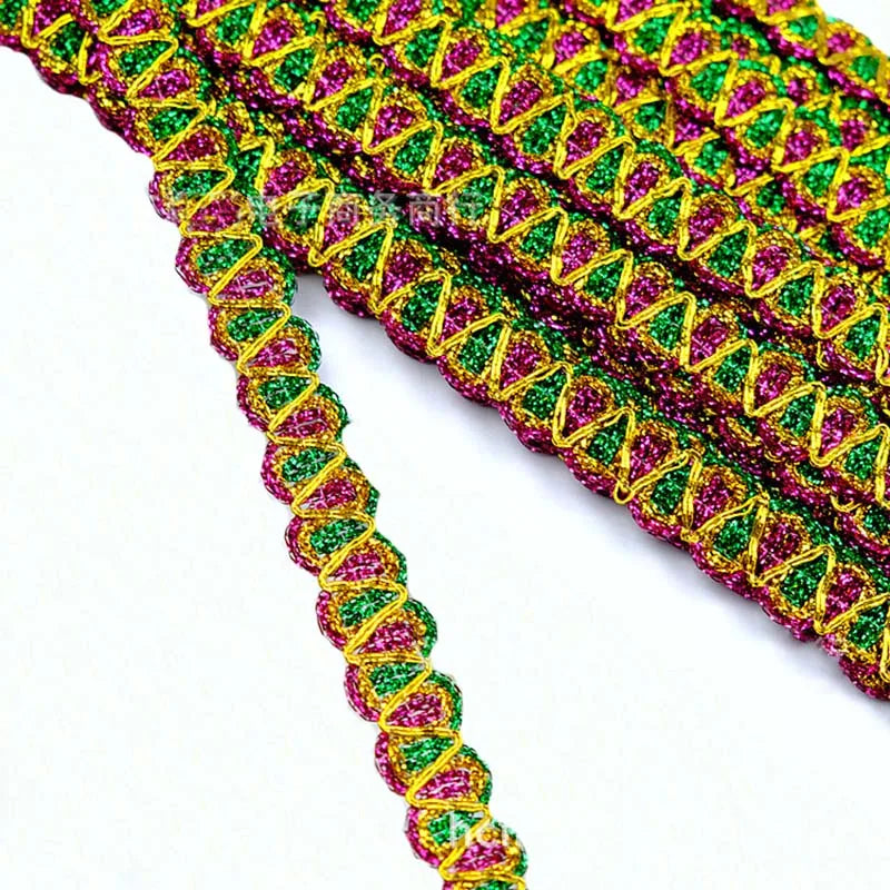 17mm Cheap Wholesale Dancewear Braided Lace Fabric Diy Garment Accessories Sewing Webbing Stage Performance Clothes Craft Trims