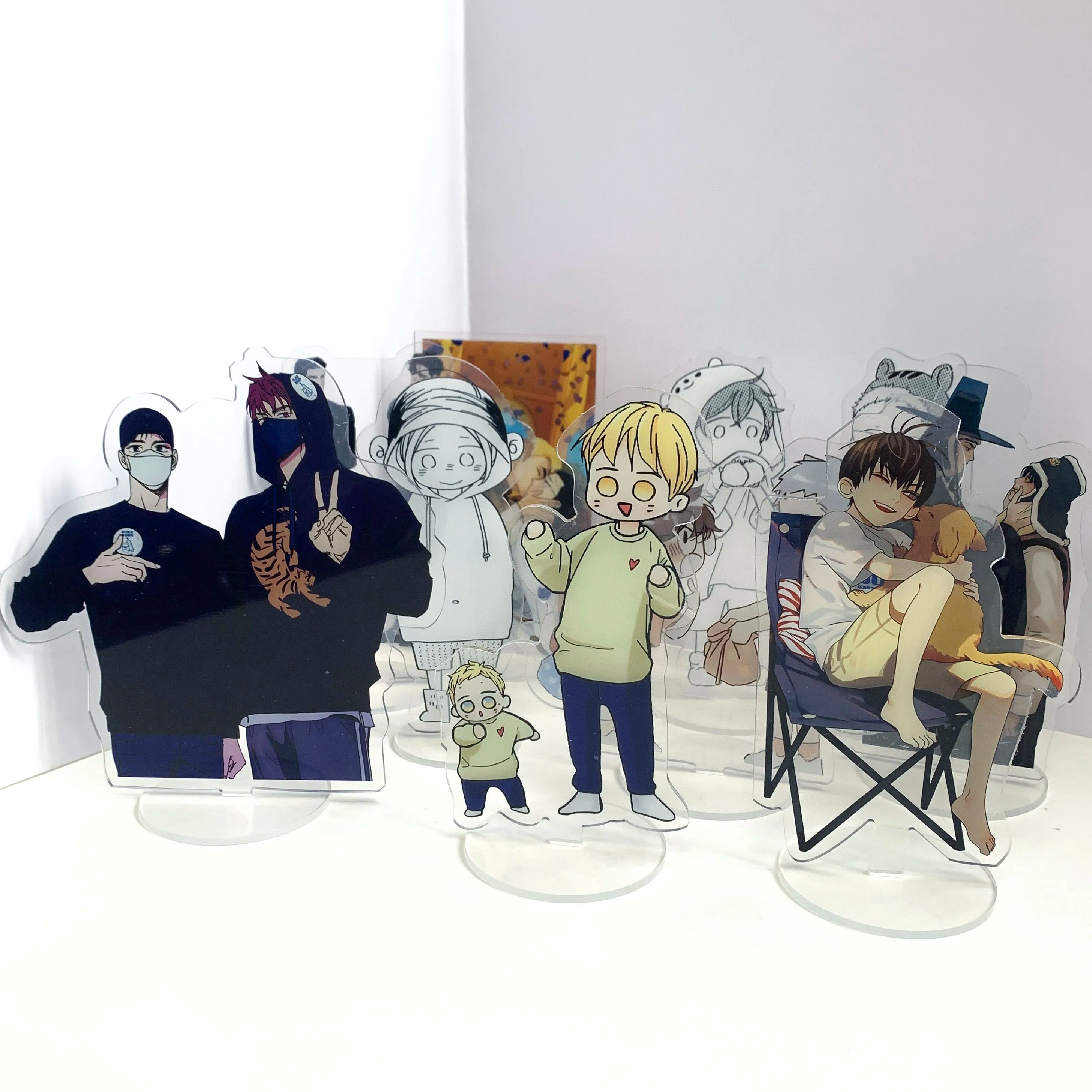 Custom Double Sided Transparent Holographic Acrylic Stand Holographic Acrylic Charm Glitter DIY Acrylic Stand