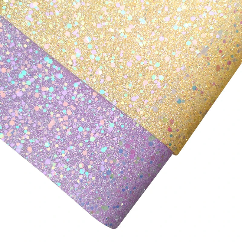 Shiny Sparkly with Bead Fine Faux Pu Glitter Leather Fabric Clothes Synthetic Leather Twill Backing  for Making Tote Bag Dress